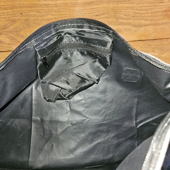 AARP Grey Black Zippered Tote Bag Removable Adjustable straps 19 x 15 - Picture 5 of 10